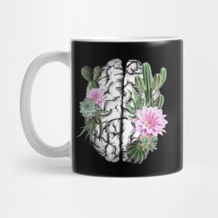 Brain human anatomy,succulents plants, mental Mug